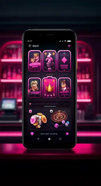Interface utilisateur de Rockstar Casino présentant des machines à sous variées et le bonus de bienvenue